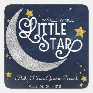 Sticker Carré Twinkle Twinkle Little Star Moon