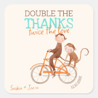 Twins Baby shower mignon singe double problème