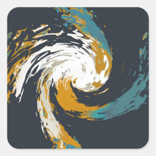 Sticker Carré Twirl Tribal Dans Le Motif De L'Univers