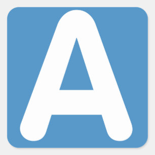 Sticker Carré Twitter Emoji - Letter A