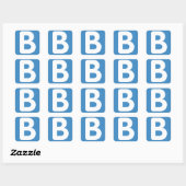 Sticker Carré Twitter emoji - Letter B (Feuille)