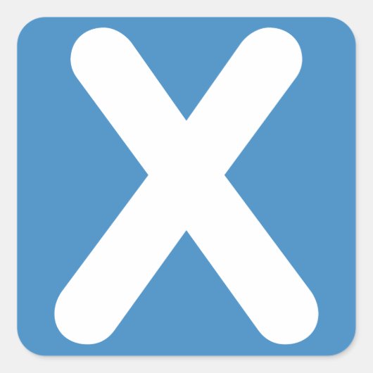 Sticker Carré Twitter emoji - Letter X (Devant)
