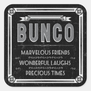Sticker Carré Typographie de cru de Bunco