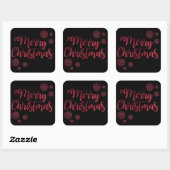 Sticker Carré Typographie de vacances parties scintillant rouge (Feuille)