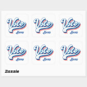 Sticker Carré Typographie des élections (Feuille)