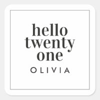 Typographie moderne noir blanc 21 anniversaire pho