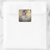 Sticker Carré Typographie moderne Première communion sainte (Sac)