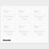 Sticker Carré Typographie unique Bougie d'emballage noir blanc (Feuille)