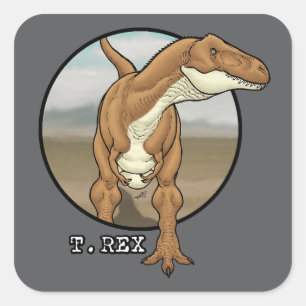 Sticker Carré Tyrannosaurus rex #1