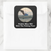 Sticker Carré U-29 - Arrêter la mine de galets (Sac)