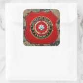 Sticker Carré U.S. Marines : Lieutenant-colonel (USMC LtCol) [3D (Sac)