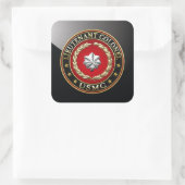 Sticker Carré U.S. Marines : Lieutenant-colonel (USMC LtCol) [3D (Sac)