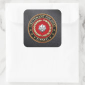 Sticker Carré U.S. Marines : Lieutenant-colonel (USMC LtCol) [3D (Sac)