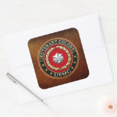 Sticker Carré U.S. Marines : Lieutenant-colonel (USMC LtCol) [3D (Enveloppe)