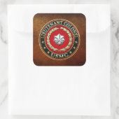 Sticker Carré U.S. Marines : Lieutenant-colonel (USMC LtCol) [3D (Sac)