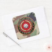 Sticker Carré U.S. Marines : Lieutenant-colonel (USMC LtCol) [3D (Enveloppe)