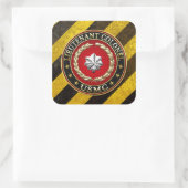 Sticker Carré U.S. Marines : Lieutenant-colonel (USMC LtCol) [3D (Sac)