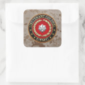 Sticker Carré U.S. Marines : Lieutenant-colonel (USMC LtCol) [3D (Sac)