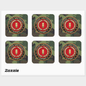 Sticker Carré U.S. Marines: second lieutenant (USMC 2ndLt) [3D] (Feuille)
