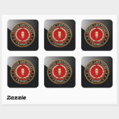 Sticker Carré U.S. Marines: second lieutenant (USMC 2ndLt) [3D] (Feuille)