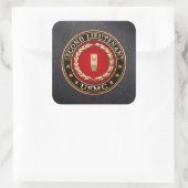 Sticker Carré U.S. Marines: second lieutenant (USMC 2ndLt) [3D] (Sac)