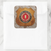 Sticker Carré U.S. Marines: second lieutenant (USMC 2ndLt) [3D] (Sac)