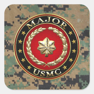 Sticker Carré U.S. Marines : Spécialisez-vous (commandant