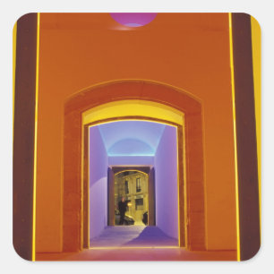 Sticker Carré UE, Espagne, Barcelone. Porte lumineuse près de P