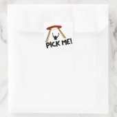 Sticker Carré UFO Alien Ship - Pick Me! (Sac)