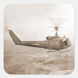 Sticker Carré UH-1 luisant au-dessus de l'autocollant de Nam