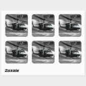 Sticker Carré UH-1N Twin Huey (Feuille)