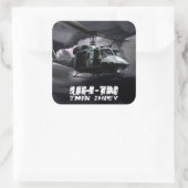 Sticker Carré UH-1N Twin Huey (Sac)