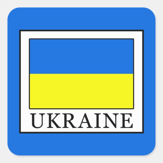 Sticker Carré Ukraine (Devant)
