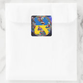 Sticker Carré Ukraine Alef Flag (Sac)