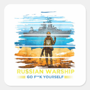 Sticker Carré Ukraine vintage Postage Timbre Fierté Essentia