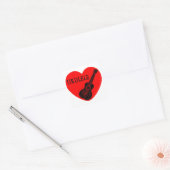 Sticker Carré Ukulele Love (Enveloppe)