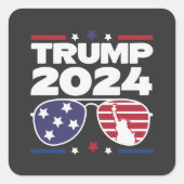 Sticker Carré Ultra Maga King Trump 2024 (Devant)