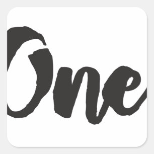 Sticker Carré Un 1er anniversaire Art Premier anniversaire Mon 1