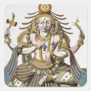 Sticker Carré Un aspect de Shiva, de 'voyage Indes aux. et d'une