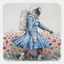 un astronaute en robe bleue se promenant dans des 