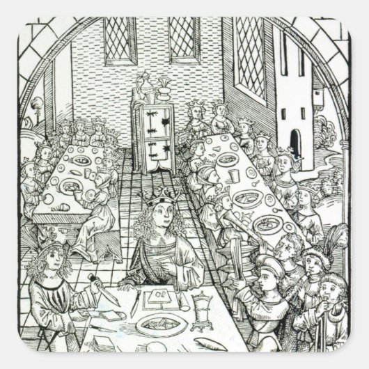 Sticker Carré Un banquet princier, 1491 (Devant)