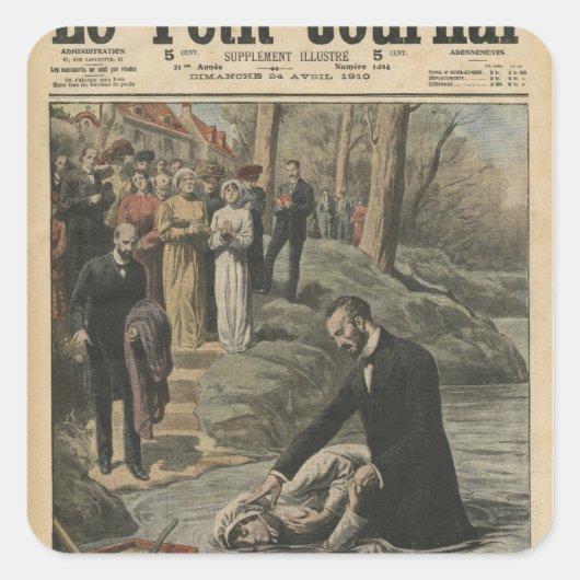 Sticker Carré Un baptême adventiste à La Marne (Devant)
