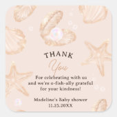 Sticker Carré Un beau baby shower de perles d'été (Devant)