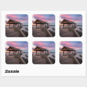 Sticker Carré Un Beau coucher de soleil (Feuille)