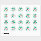 Sticker Carré 🕊️ Un bébé arrive Prénom 🕊️ (Feuille)