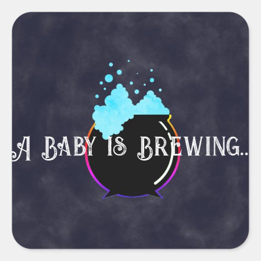 Sticker Carré Un bébé brasse (Devant)