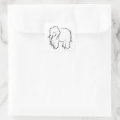 Sticker Carré Un bel éléphant. (Sac)