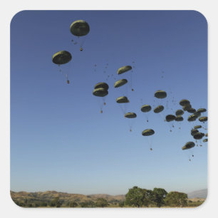 Sticker Carré Un C-17 Globemaster III 2 de l'Armée de l'Air