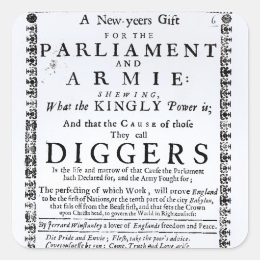 Sticker Carré Un cadeau du Nouvel An (Devant)