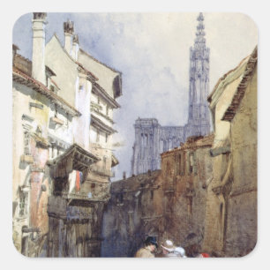 Sticker Carré Un canal à Strasbourg